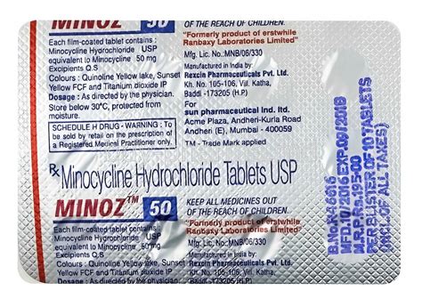 Buy Minoz, Minocycline ( Minoz ) Online - buy-pharma.md