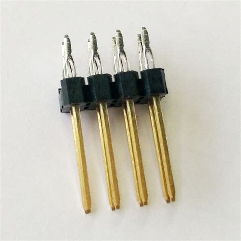 WCON Press Fit Pin Header Connector Single Row 2.54 Pitch PBT Black ROHS