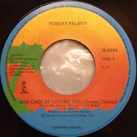 Robert Palmer - Bad Case Of Loving You (Doctor, Doctor) (1979, Vinyl) | Discogs