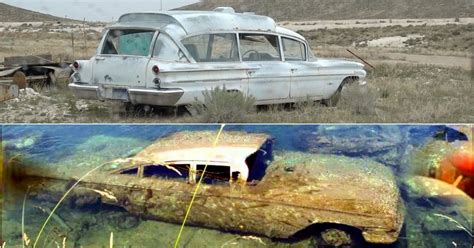 10 Sad Photos Of Cars Discovered Underwater (5 Found In Deserts)