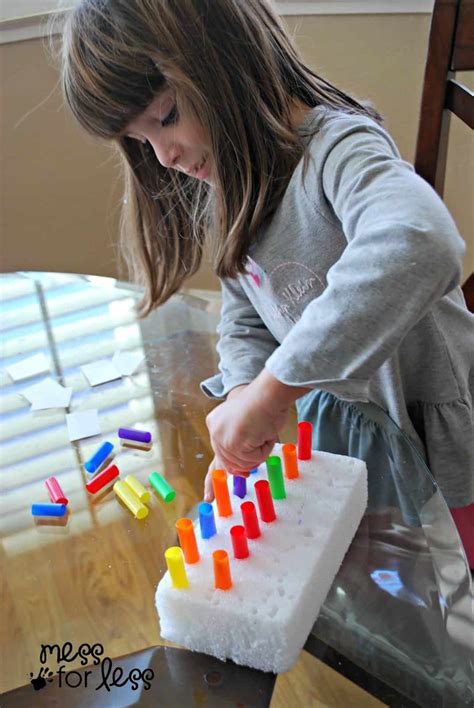 Fine Motor Skills Activity for Preschoolers - Mess for Less