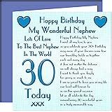 Nephew 30th Birthday Card with Removable Laminate: Amazon.co.uk: Office ...