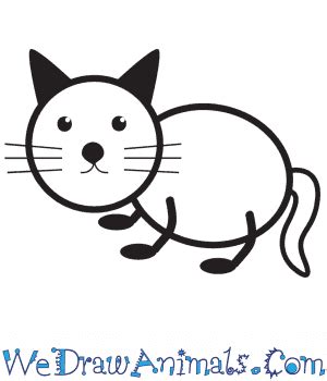 How To Draw A Simple Cat For Kids - Howto Techno