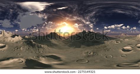 Mountain Landscape Sunrise Mountains Hdri Environment Stock ...