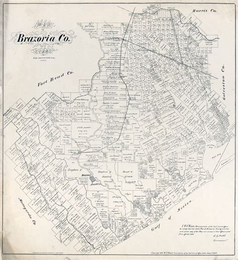 1879 Map of Brazoria County Texas - Etsy