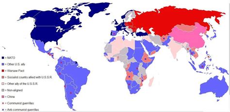 Map : American allies during the Cold War - Infographic.tv - Number one ...