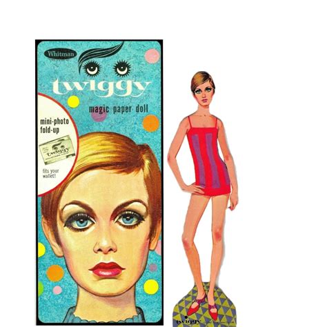 Twiggy Paper Dolls Vintage 1967 Fashion Clip Art Paper Ephemera Instant Digital Download Winnie ...