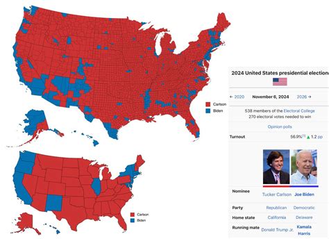 A hypothetical 2024 election map with a low effort wiki box : r/imaginaryelections