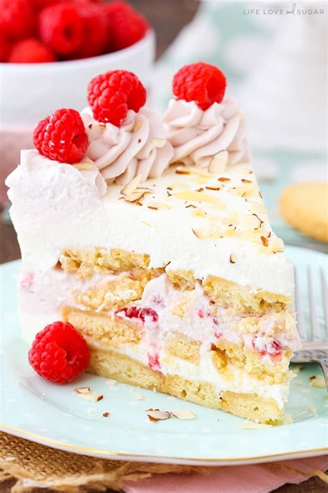 Raspberry Almond Shortbread Icebox Cake | The Best Ice Cream Cake