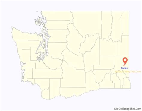 Map of Colfax city, Washington - Thong Thai Real