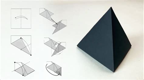 Paper Regular Tetrahedron Origami diagram - YouTube