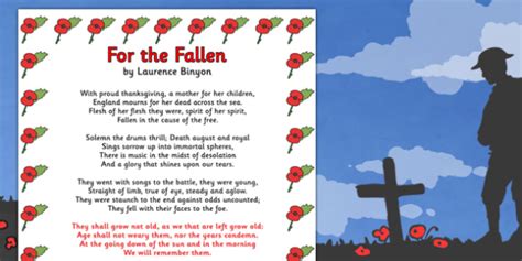 FREE! - Remembrance Day Poem - KS1 (teacher made)