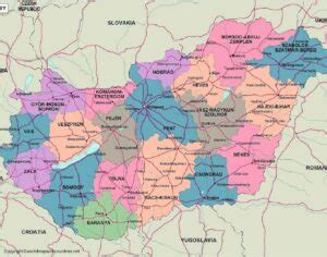 Hungary Map With States | World Map With Countries