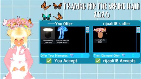 TRADING FOR THE SPRING HALO 2020/ Roblox Royale High - YouTube