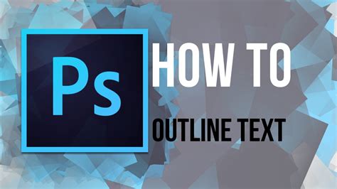 PHOTOSHOP: How to Outline Text - YouTube