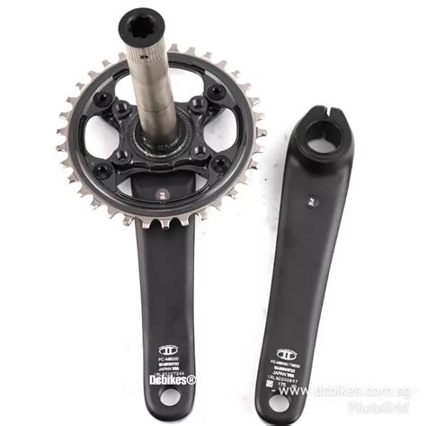 Shimano XT M8000 Single Speed MTB Crankset + XT 32T Narrow Wide Chain ...