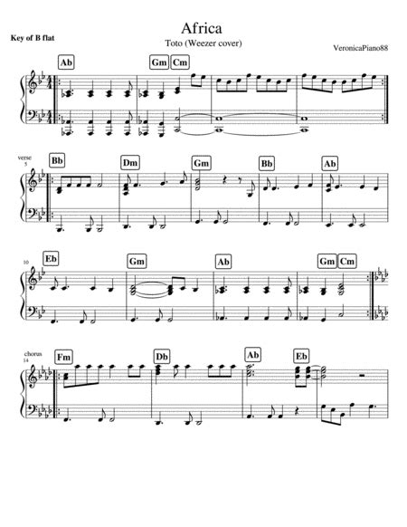 Africa (cover By Weezer) By - Digital Sheet Music For Sheet Music ...