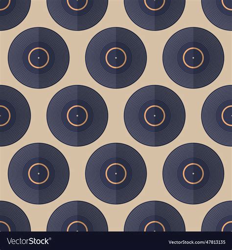 Vinyl records seamless pattern background Vector Image