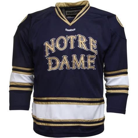 Reebok Notre Dame Fighting Irish Premier Edge Hockey Jersey - Navy Blue ...