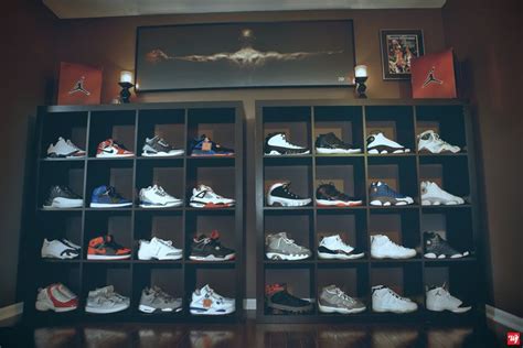 Ward 1 Air Jordan Collection Shoe Room [ Air Jordan Deadstock ] wall. Sneakerhead Organization ...