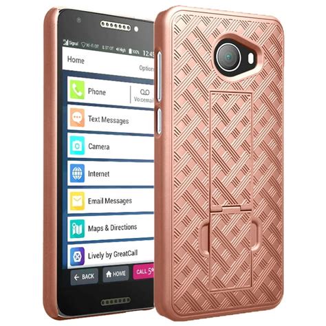 Case for Jitterbug Smart2, Nakedcellphone Slim Ribbed Rubberized Hard ...