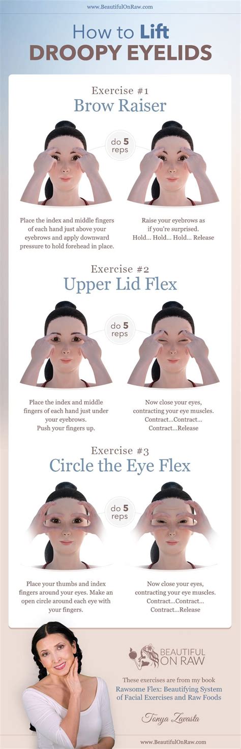 Facial Exercises for droopy eyelids | Face yoga facial exercises, Face yoga, Droopy eyelids