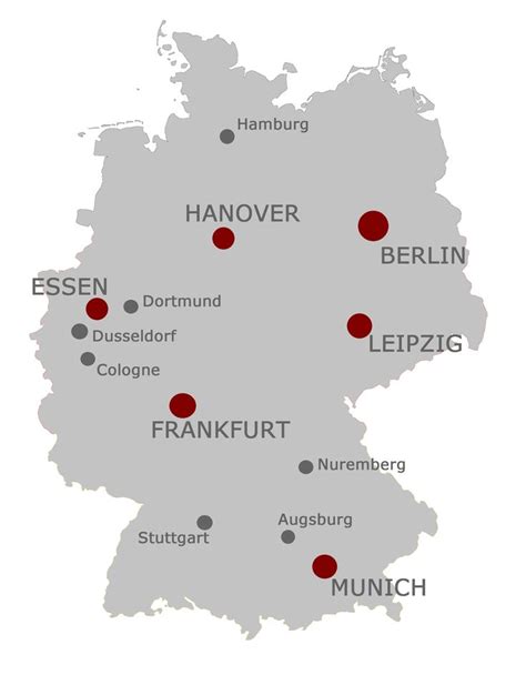 Exhibiting in Germany - TRADE-SHOW-PR | Cities in germany, Germany map, Germany