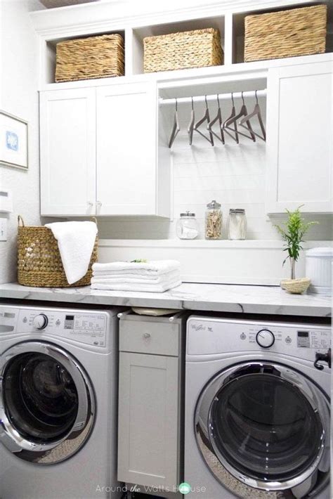 20+ Awesome Laundry Room Shelf Ideas with Hanging Rod | Laundry room ...