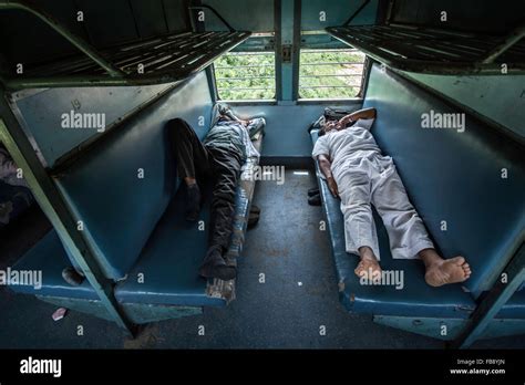 Sleeping and resting on the train. Indian Railways, India Stock Photo - Alamy