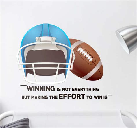 Football sticker helmet and ball - TenStickers