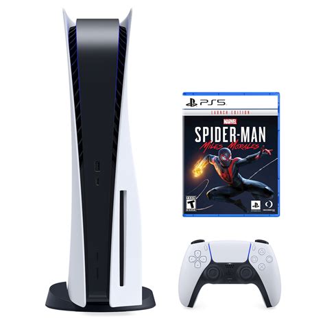 2023 New PlayStation 5 Disc Version PS5 Console with Wireless Controller & Marvel's Spider-Man ...