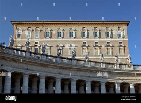 The Papal Palace aka Apostolic Palace,the Pope's residence,Vatican city, Rome, Italy Stock Photo ...