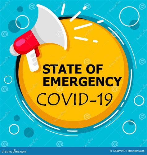 State of Emergency COVID-19 Stock Illustration - Illustration of ...