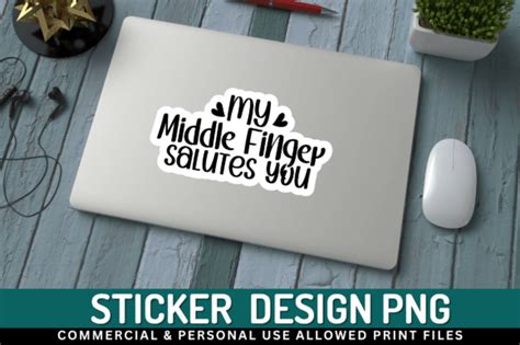 My Middle Finger Sticker Graphic by Regulrcrative · Creative Fabrica