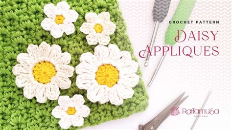 Easy Daisy Flower Appliques – Free Crochet Patterns