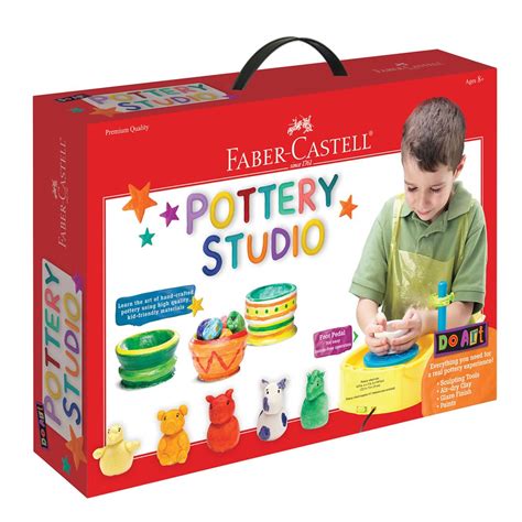 Buy Faber-Castell Pottery Studio - Kids Pottery Wheel Kit for Ages 8 ...