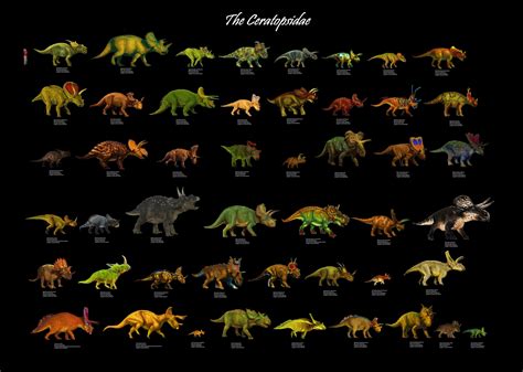 The Ceratopsidae: 48 Genera | Animais pré-históricos, Pré história ...