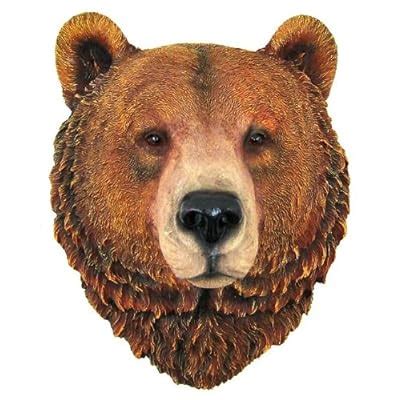 Amazon.com - Grizzly Bear Head Mount Wall Statue Bust