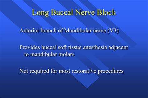 Long Buccal Nerve Block