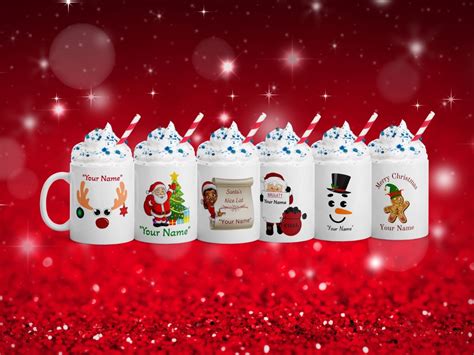 Personalized Christmas Mugs 11oz/15oz Sizes 6 Different - Etsy