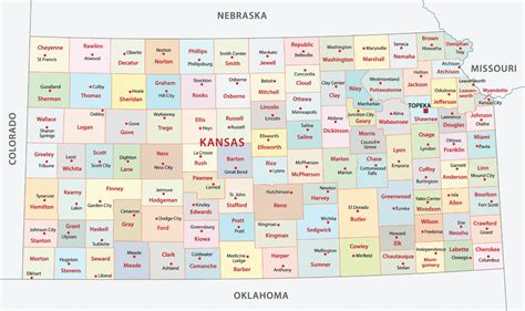 Kansas Counties Map | Mappr