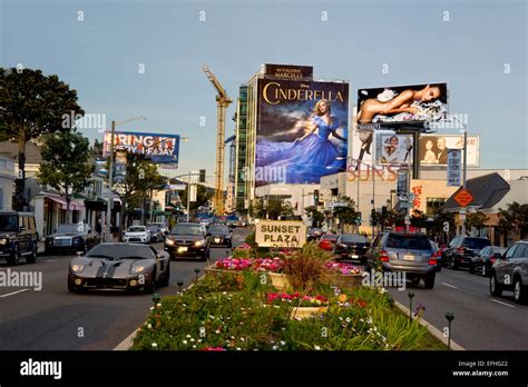 Sunset Plaza area of the Sunset Strip in West Hollywood Stock Photo - Alamy