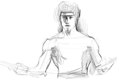 Bruce Lee dessin - image animée GIF