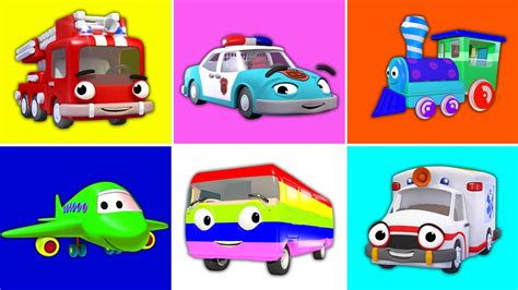 🚨🌈 Fun Learn Colors & Names with Vehicles for Preschoolers | Finger Family & Nursery Rhymes for ...