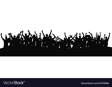 Cheering crowd at a concert Royalty Free Vector Image