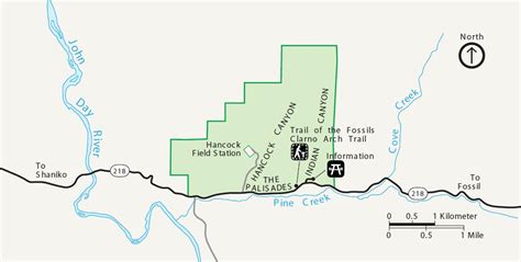 Clarno Unit John Day Fossils Beds National Monument Map - clarno oregon ...