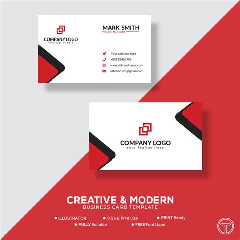 Modern visiting card design template - MasterBundles