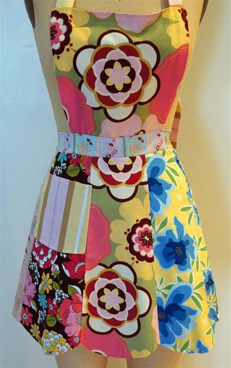 Floral print Apron, Handmade women's full apron, One of a Kind Apron ...