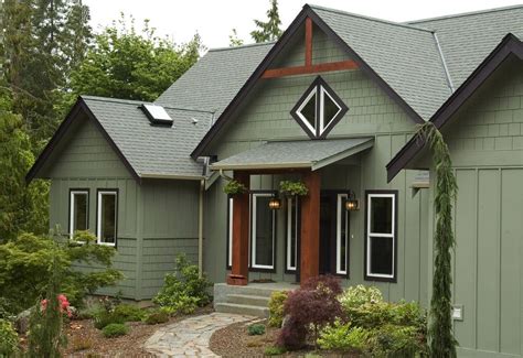 houses painted green with green trim - Google Search | House paint exterior, Exterior paint ...