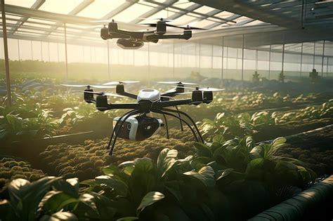 Premium Photo | Smart Agriculture Drones Irrigating Farmland AI ...